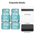 thumbnail image 5 of Cauagu Teal Turquoise Wood Pattern Car Floor Mat Set of 4,Car Carpet Mats Car Mats with Anti-Slip Backing & Driver Heel Pad Universal Fit for Cars/Trucks/SUV/Vans, 5 of 6
