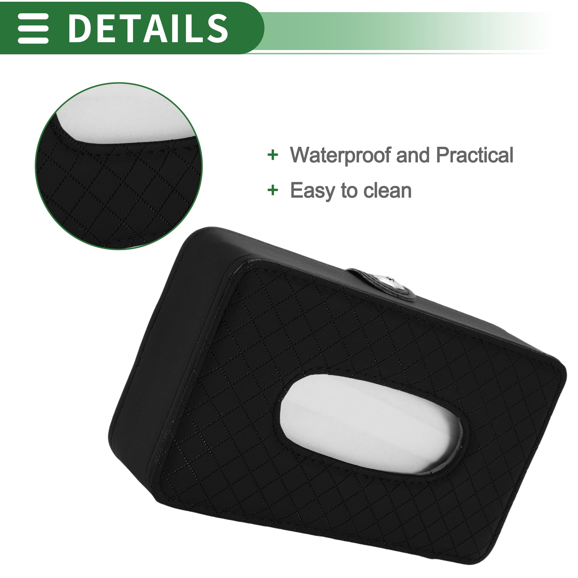 Unique Bargains Universal Car Tissue Holder Napkin Holder Tissues Box Cover