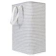 thumbnail image 1 of Cesta de ropa Cesta de ropa sucia plegable para el hogar Cesta de tela a rayas para guardar ropa, 1 of 5
