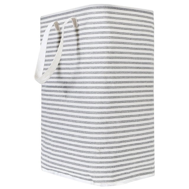 Cesta de ropa Cesta de ropa sucia plegable para el hogar Cesta de tela a rayas para guardar ropa