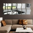 thumbnail image 2 of 6PCS Wavy Mirror Wall Stickers, Wall Mirrors Decorative, Full Length 3D Mirror Art DIY Home Decorative Acrylic Sheet Plastic Mirror Tiles for Home Living Room Sofa TV Setting Wall Decoration Décor, 2 of 7