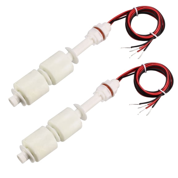 2pcs PP Dual Float Switch M10 115mm Vertical Water Level Sensor for Tank Pool
