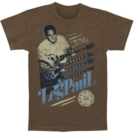 - Les Paul Men's Vintage T-shirt Brown