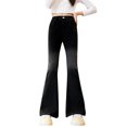 thumbnail image 2 of Girls Baggy Jeans Casual Wide Leg Denim Pants Jeans Kids Clothes Fashionable Girls' Jeans With Thick Insulation And Elastic Waistband Loose Casual Pants Size 5-15 Years, 2 of 3
