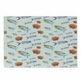 thumbnail image 1 of Fish Cutting Board, Underwater Life Themed Art with Tropical Goldfish and Mackerel in Pastel Watercolors, Decorative Tempered Glass Cutting and Serving Board, Small Size, Multicolor, by Ambesonne, 1 of 1