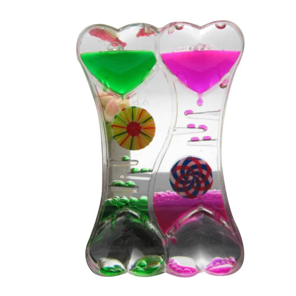 Alexsix 1pc Liquid Hourglasses Dynamic Transparent Oil Drop Timer Hour