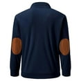 thumbnail image 4 of SNOWSONG Quarter Zip Pullover Men, Golf Pullover Men's Long Sleeve Corduroy Hoodless Sweatshirt Top with Pocket, Sweatshirts for Men Mens Pullover Dark Blue 5XL, 4 of 4