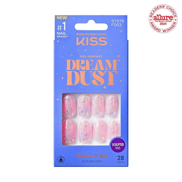 KISS Gel Fantasy Dreamdust, Diamond 4 Me, Moyen Ovale, 28u.