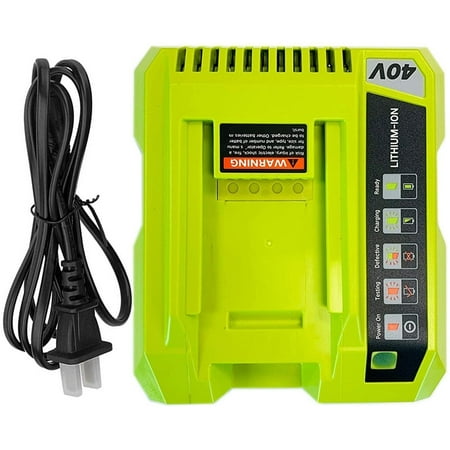 

40V Charger for Ryobi 40-Volt Lawn Mower Hedge Trimmer Leaf Blower