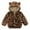 Brown Leopard, variant on 2-9T Girls Winter Warm Fleece Hooded Jacket Coat Toddler Girl Casual Leopard Pattern Zipper Coats Outwear
