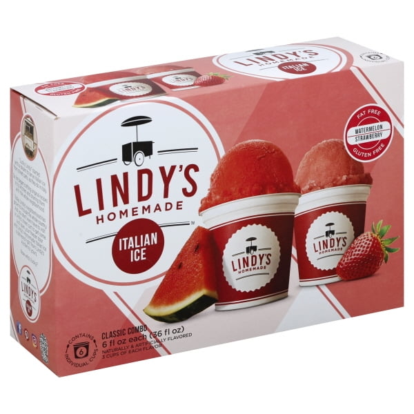 Lindys Homemade Lindys Italian Ice, 6 ea