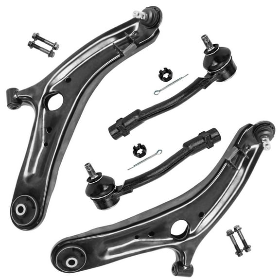 Detroit Axle - 4pc Front End Suspension Kit for 2010-2013 Kia Soul [with Automatic Transmission], Lower Control Arms with Ball Joints Outer Tie Rods 2011 2012 Replacement