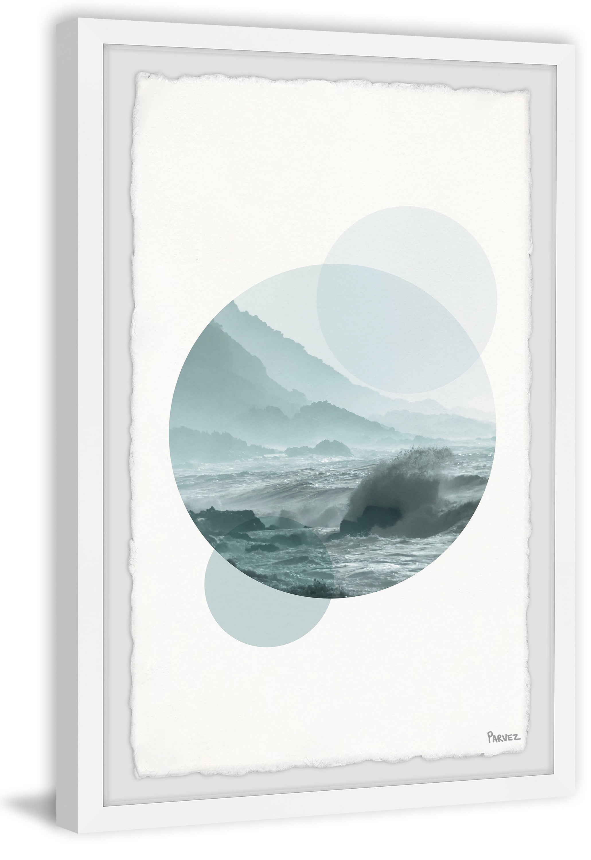 "Circle Waves" Framed Painting Print