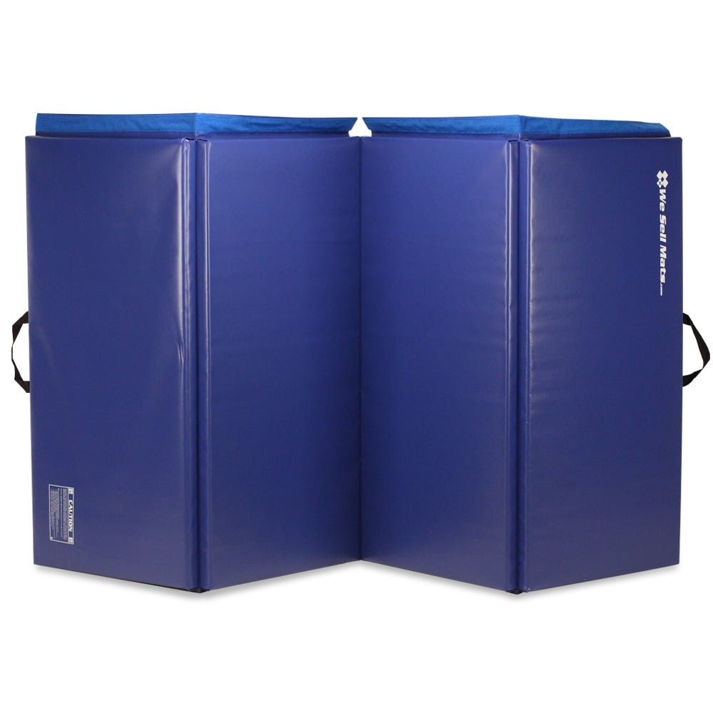 We Sell Mats Folding Personal Fitness Exercise Mat, 4' x 8' Blue