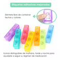 thumbnail image 3 of Pastillero Semanal 3 Tomas Organizador Medicamentos Portátil Multicolor, 3 of 6