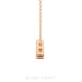 thumbnail image 3 of Bling Craft 1/6 Carat Round Moissanite Mom Pendant Necklace For Women in 14K Rose Gold Plated 925 Sterling Silver D Color VVS1 Clarity Mothers Day Gift for Grandmother, Wife Her, 3 of 6