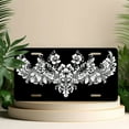thumbnail image 4 of License Plate, Floral Wing Design Decorative Front,Personalized Stainless Steel License Plate Cover For Men Women,12.2" X 6.2", 4 of 6