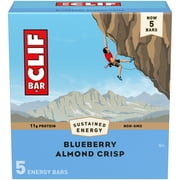 CLIF BAR - Blueberry Almond Crisp - Made with Organic Oats - 11g Protein - Non-GMO - Plant Based - Energy Bars - 2.4 oz. (5 Pack)