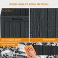 thumbnail image 4 of 28 Gallon Resin Deck Box, Lockable Patio Outdoor Storage Box for Furniture, Garden Tools and Tools Storage, Waterproof Outside Storage Boxes, 4 of 7