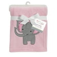thumbnail image 3 of Bedtime Originals Twinkle Toes Soft Pink Coral Fleece Elephant Baby Blanket, 3 of 3