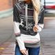 thumbnail image 1 of Pntutb Christmas Women Elk Snowflake Print tops Sudadera con capucha Pullover Blusa Pntutb Pntutb-2937, 1 of 7