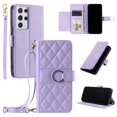 thumbnail image 1 of Funda tipo billetera GANGXUN para Samsung Galaxy S21 Ultra – Tapa abatible con correa para mujer, 1 of 5