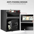 thumbnail image 4 of Huisuilinss 1.9 Cu.Ft Heavy Duty Drop Safe Fireproof, Front Drop Slot Lock Box with Digital Combination,Silent Deposit Safe Box, Security Cash Safe for Business Office Home, 4 of 8