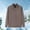 #265-Coffee, variant on Handshe Men's Solid Color Two-in-One Thermal Knit Shirt, Thickened Turn-Down Collar Long Sleeve Casual Layered Shirt for Outdoor Winter Daily Wear,Plus Size