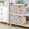 thumbnail image 2 of Yayeee Foldable Storage Basket for Shelves with Handles Waterproof Cloth Bins, Watercolor Leaves, 2 of 7
