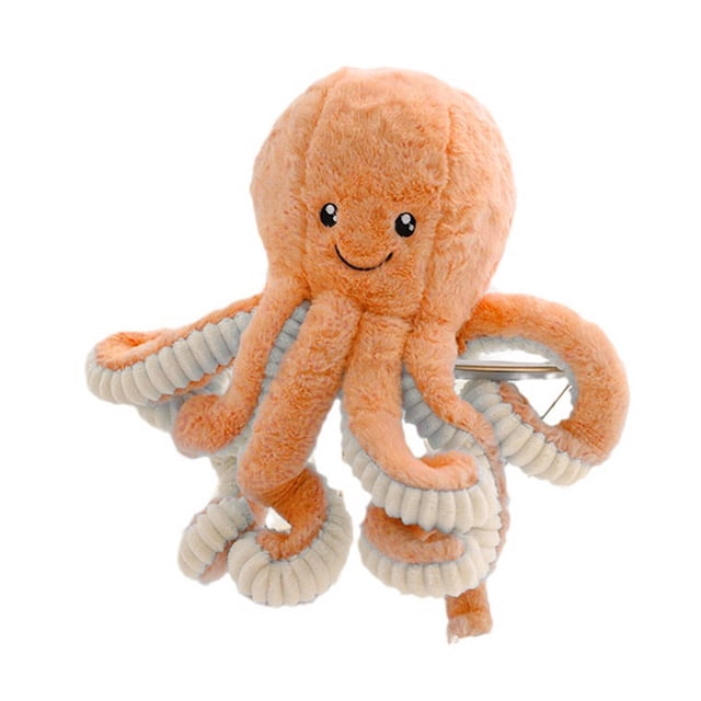 HLONK Octopus Plush 18cm Snuggly Octopus Small Stuffed Animals Soft Filling Playful Design Octopus Orange