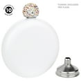 thumbnail image 3 of Koyal Wholesale Matte White Round Flasks with Rhinestone Lid for Bridesmaid, 10-Pack, 3 of 5