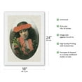 thumbnail image 2 of Portrait of a Native Hawaiian Girl with Flower Leis - Vintage Hawaiian Color Postcard c.1900 - Japanese Unryu Rice Paper Art Print (Unframed) 18 x 24 in, 2 of 4