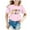 Pink, variant on Girls Casual Short Sleeve Printed Tee for School Season Fashion Round Neck Comfortable Top T-Shirts Kids Short Sleeve Crewneck Solid Basic Tees Casual Tops