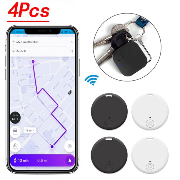 SHELLTON Pack of 4 Anti-Lost tracker, GPS Pro trackr, Wireless Bluetooth 4.0 tracking -
