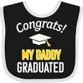 thumbnail image 3 of Inktastic Congrats My Daddy Graduated with Cap Boys or Girls Baby Bib, 3 of 4