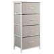 thumbnail image 1 of Comoda Cajonera de 4 Cajones Mueble Organizador Tela Madera beige M, 1 of 4