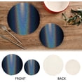 thumbnail image 3 of SKYSONIC Sparkling Artistic Blue Trivet Round Hot Pads, Set of 2 Pot Holder Heat Resistant Trivets Cotton Thread Weave Mats for Kitchen Counter Hot Dishes Pot Teapot Table Decor, 3 of 7