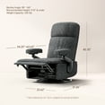 thumbnail image 2 of MAMAZING Nursery Chair Silent Rocking Ergonomic Removable Swivel Glider Recliner, Adjustable Armrests & Headrest, Black, 2 of 11