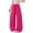 Hot Pink, variant on Women's Solid Color Elastic Waist Drawstring Wide Leg Sweatpants Casual Loose Cut Ankle Strap Joggers Pants for Daily Wear and Relaxation Activities (White, M).