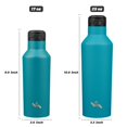thumbnail image 5 of Botella De Agua Aislada Con Pajita Frasco De Agua De Acero Inoxidable Al Vacío De Doble Pared De 25 Onzas Con 2 Tapas Azul Lago, 5 of 5