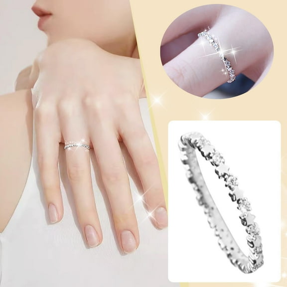 Star Ring Elegant Minimalist Jewelry Trendy Accessories for Women Celestial Band