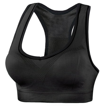 Yuzhih Sports Bras for Women High Support Wireless Athletic Running Bra Scoop Neck Workout Gym Bralettes