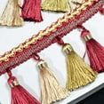 thumbnail image 3 of 1 Yard Curtain Sewing Tassel Fringe  Ribbon Trimming 3.5 Inch Width  for Sewing Quilting DIY Clothes Accessories Lampshade Curtain Tablecloth Home Decoration Red, 3 of 7
