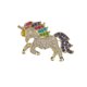 thumbnail image 1 of Broche con forma de unicornio brillante para mujer con cristal colorido, 1 of 2