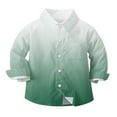thumbnail image 2 of YUNAFFT Unisex Kids Uniform Shirt Gradual Color Pockets Long Sleeve Stretch Comfy 6M-8Y, 2 of 7