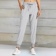 thumbnail image 4 of Pants for Women Solid High Waisted Stretch Casual Pants Quick Dry Workout Joggers for Yoga Running Slim Fit Cargo Pants Women High Waist GY2 L, 4 of 7