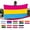 D, variant on Progress Pride Flag 3x5ft Heavy Duty Polyester Outdoor LGBT Bisexual Lesbian Pride