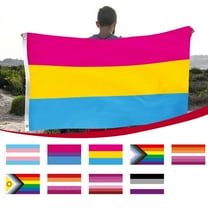 Ke1Clo LGBT Flag under $5! Progress Pride Flag 3x5 Outdoor Bisexual Inclusive Heavy Duty Polyester Deco Flag Double Stitched for Patio and Room Decor