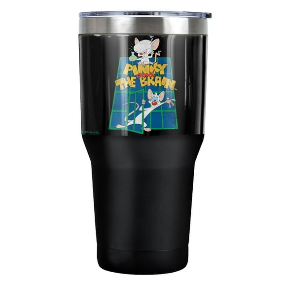 Pinky And The Brain Ol' Standard Stainless Steel Tumbler 30 oz Coffee Travel Cup, Vacuum Insulated & Double Wall with Leakproof Sliding Lid