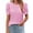 *Pink, variant on ClodeEU Women Puff Short Sleeve Round Neck Boho Blouse,Fashion Tunic Shirts Summer Tee Hot Pink,Womens Plus L